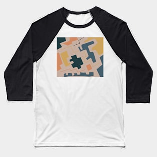 Abstract Geometric Print Baseball T-Shirt